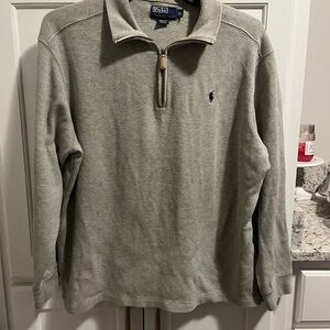 Ralph Lauren Men's Zip-Up Gray Sweater